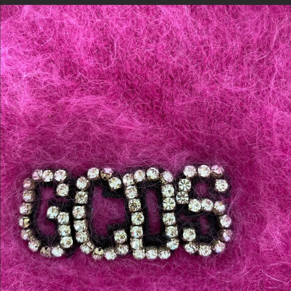 GCDS fuzzy cropped sweater . - Picture 2 of 4